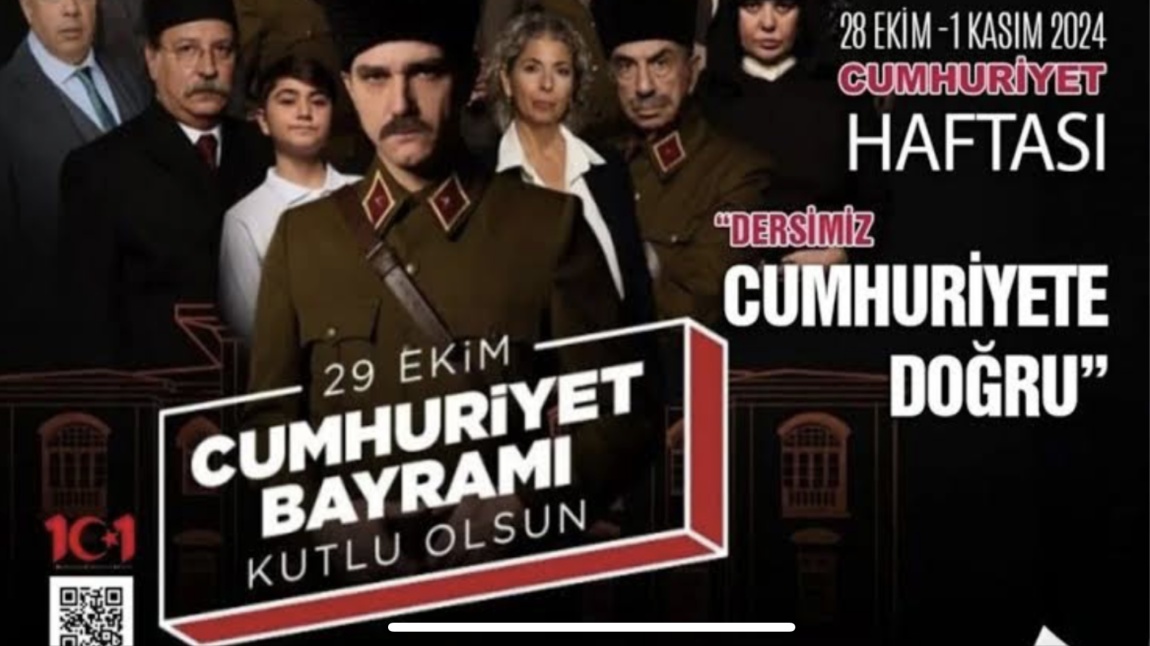 OKULUMUZDA CUMHURİYET HAFTAFTASININ İLK DERSİ “DERSİMİZ CUMHURİYETE DOĞRU”FİLMİ  İLE BAŞLATILDI